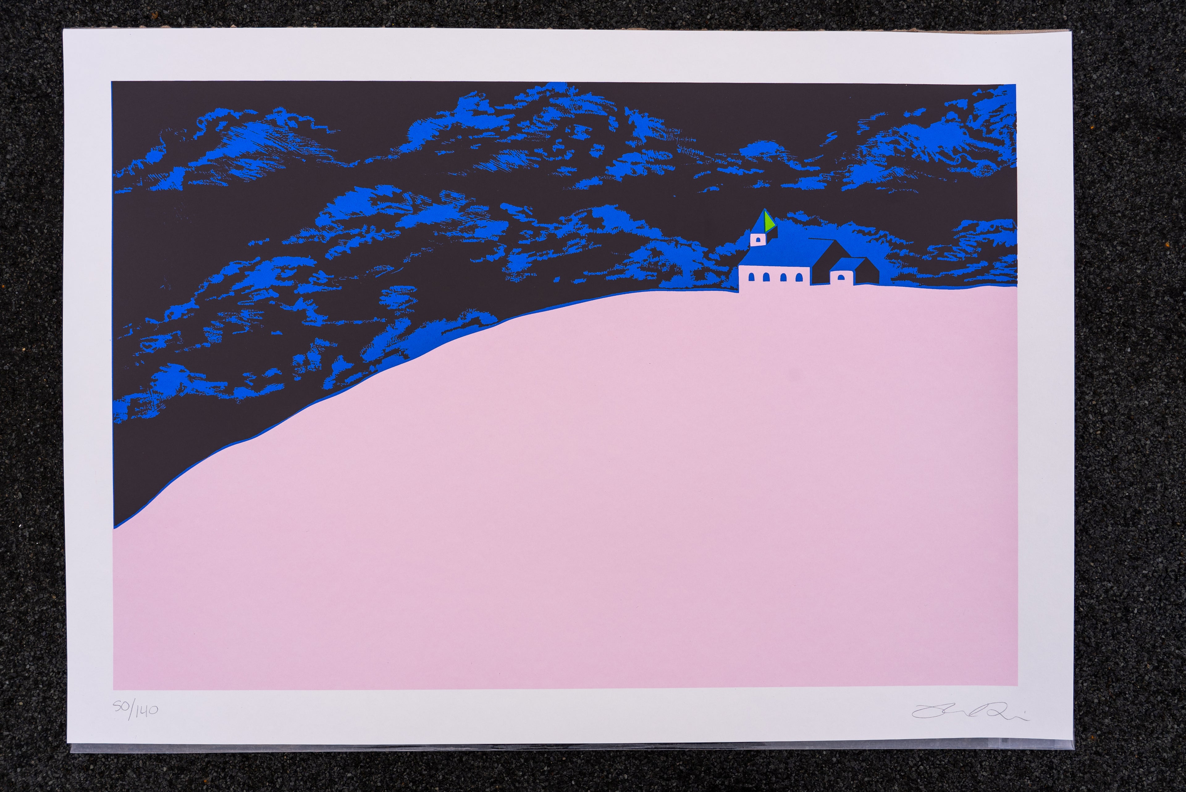 A Stormy Winter Night Print