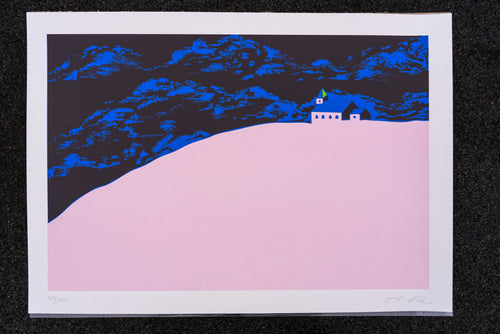 A Stormy Winter Night Print