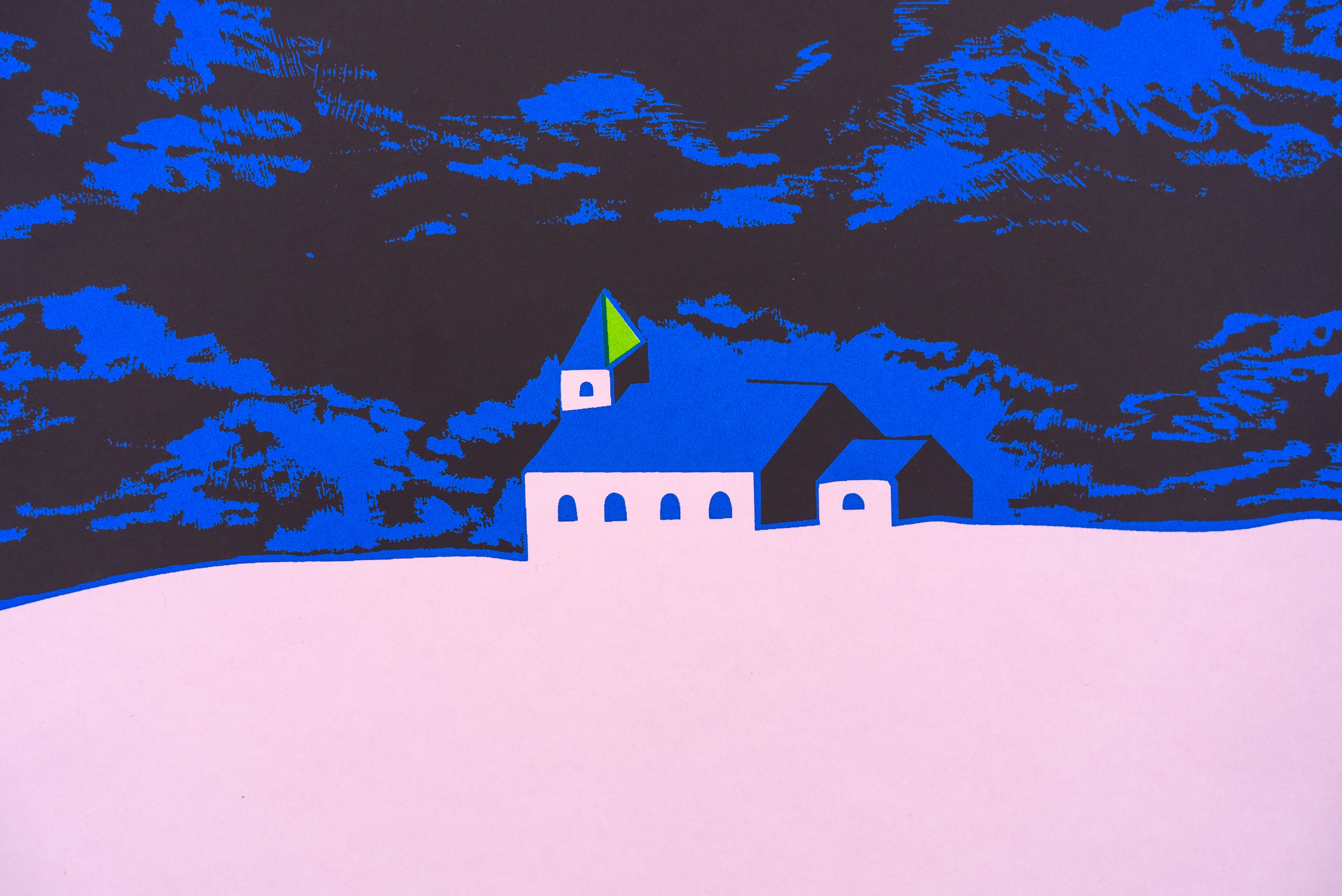 A Stormy Winter Night Print